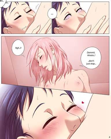 Naruto Sakura And Hinata Lesbian Comic 04 Png