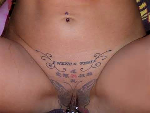 Clit Piercing Pussy Tattoed Pussy Tattoo Titsocean