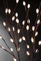 LED Pussy Willow Branches Plug In Set Of 2