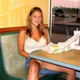 Description Girlfriend Flashing Pussy In Public Restaurant Photo