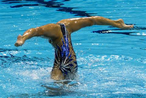 Oops Touching Her Pussy In Female Synchronized Swimming Duo