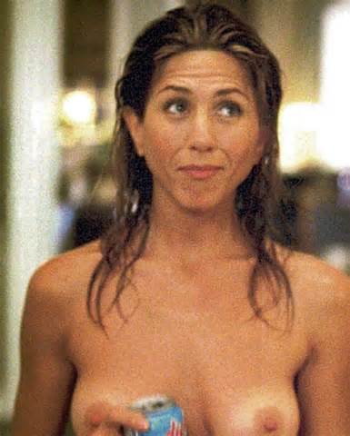 Jennifer Aniston With No Bra On Huge Cleavage Almost Exposes Her