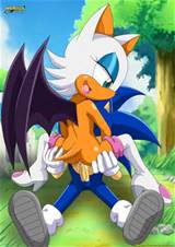 Rouge The Bat Is Riding On Sonic S Cock While Amy Is Not Around