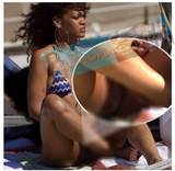 Rihanna Shows ENTIRE Vagina On Beach Very Detailed Picture