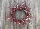 Pussy Willow Wreath With Red Twig Dogwood Multi Variety Pussy Willow