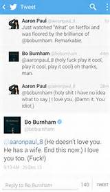 Twitter Conversation Between Aaron Paul And Bo Burnham Imgur