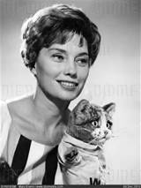 STOCK IMAGE Tv Presenter Muriel Young With Puppet Pussy Cat Willum