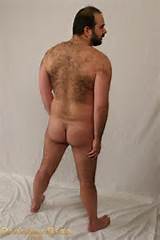 Middle Aged Hairy Man Gabe Harris Strips Nude And Shows His Hard Cock