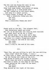Old Poem The Owl And The Pussycat Poems Pinterest