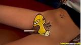 Cigarette Homer Simpson Pussy Tattoo Smoking Tattoo She Loves The