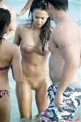 Jessica Alba Bikini Seethru Cameltoe Wardrobe Malfunction