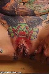 Clown Pussy Tattoos With Piercings Free Pussy Tattoos