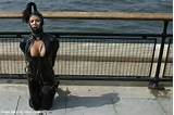 In Latex Cat Suit Glamour Beauty Wired In Battery Park New York City