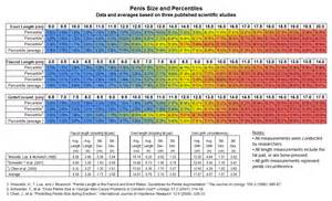 Penis Size Chart How Length And Girth Compare With Percentiles Based