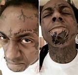 Lil Wayne Gets An Eye Arabic Text Tattooed On His Face