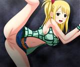 Fairy Tail Female Large Breasts Lucy Heartfilia Pussy Skirt Solo