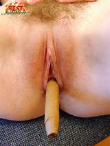 Cigar Shoving It Under Her Panties And Inside Her Pussy Ass Point