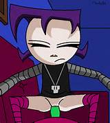 Closed Gaz Gif Invader Zim Purple Hair Sex Toy Socks Tight Pussy Young