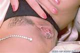 Asia Carrera Shows Her Pierced Pussy Close Up