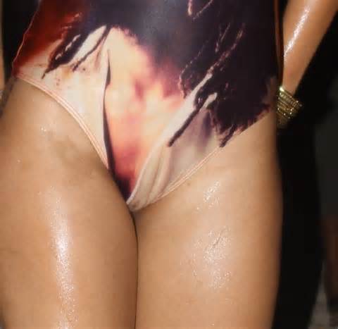 Rihanna Shows Pussy And Tits And Ass In A Bikini
