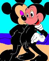 Mickey Mouse And Mini Fucking At Beach