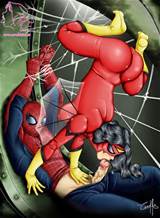 Spider Man Tied Up And Blown By Spider Woman CARTOON PORN AND HENTAI