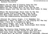Country Music Song Mississippi Pussycat Lyrics And Chords