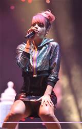 Lily Allen Pussy Upskirt Onstage In Germany