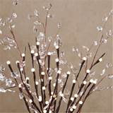 Electric Lighted Pussy Willow Branch White Touch Of Class