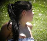 Brunette Teen Reveals A Nipple In A Public Park