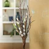 Artificial Pussy Willow With Twigs Floral Pick